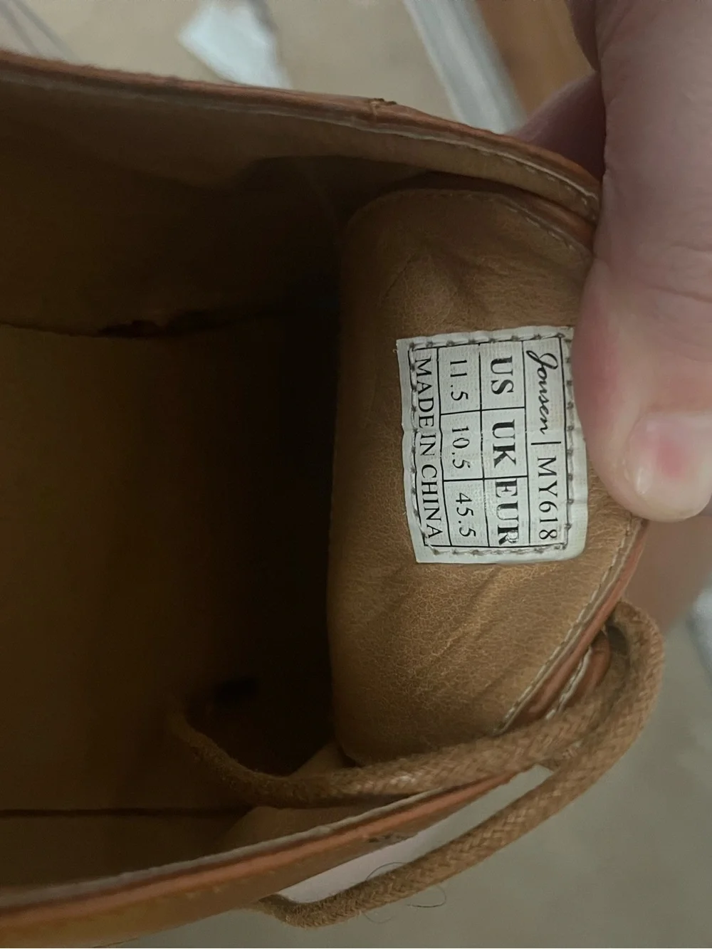 Men’s Tan Leather Derby Shoes